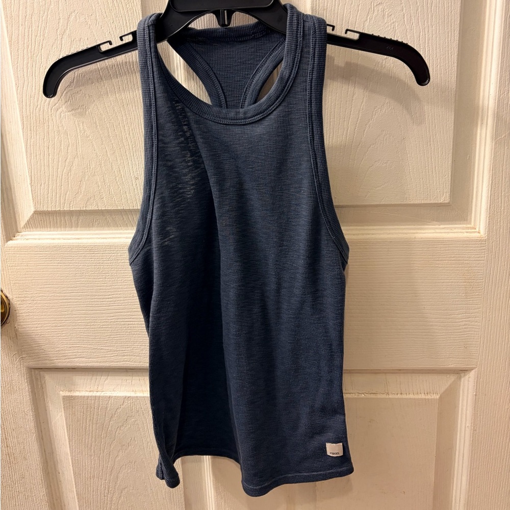 vuori womens tank top XS Heather racerback